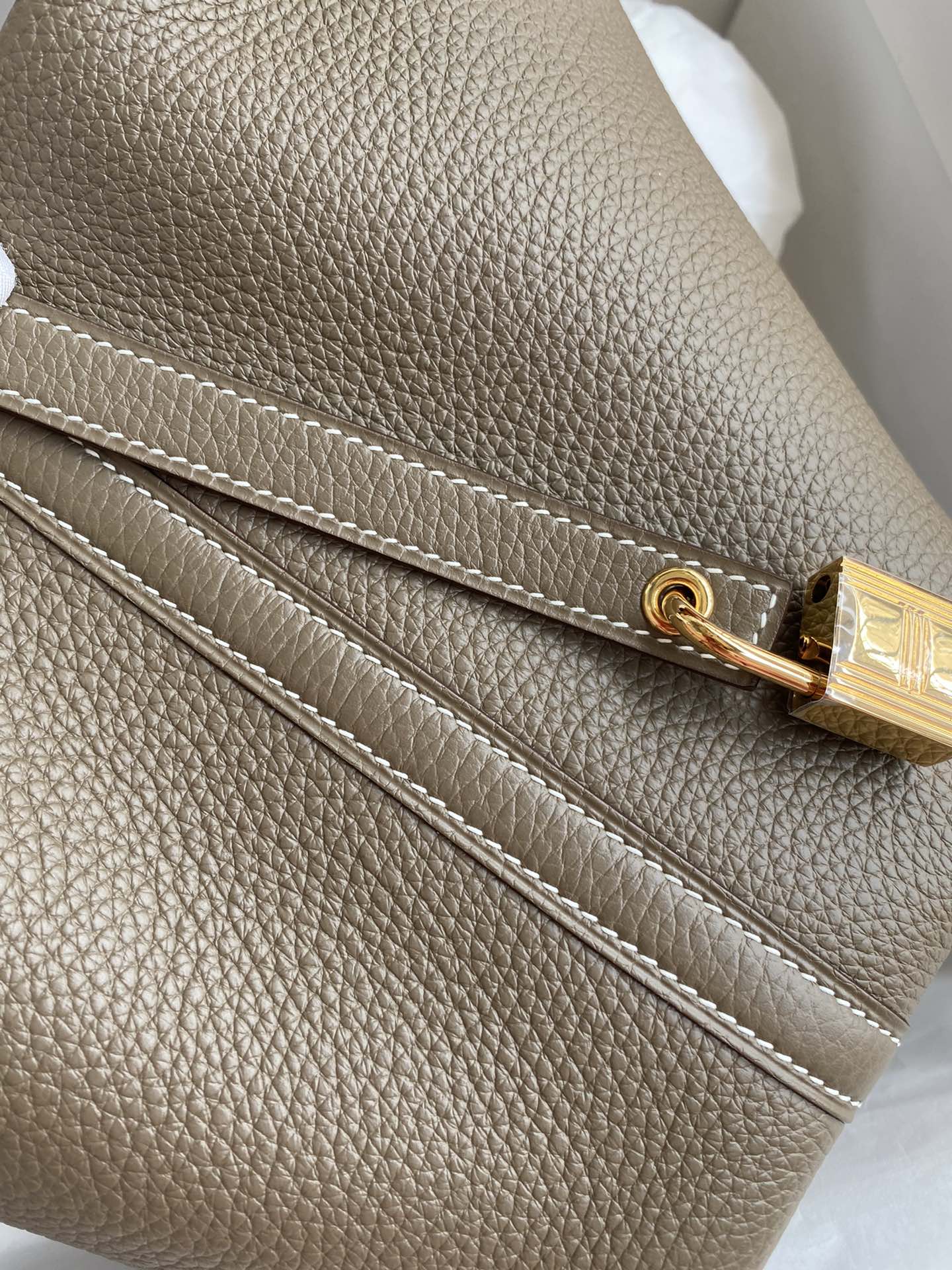 Hermes Picotin Lock 18 Bag In Etoupe Clemence Leather